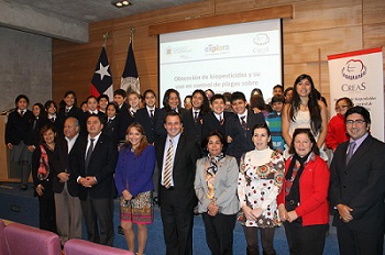 Chile: Escolares aprende de biopesticidas y su uso en control de plagas sobre huertas 1 lanzamiento biopesticidas 2