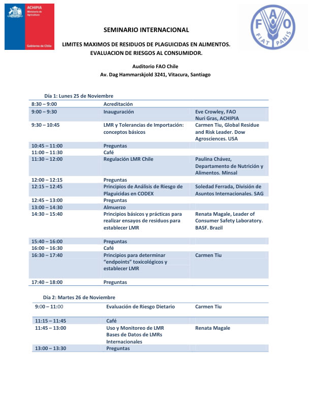 Programa Seminario Internacional LMR en plaguicidas (1)