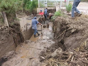 Compuerta telemétrica embancada / Fotografía gentileza JVRE