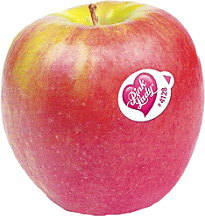 Pink Lady Trademark Fruit Flowing Heart New