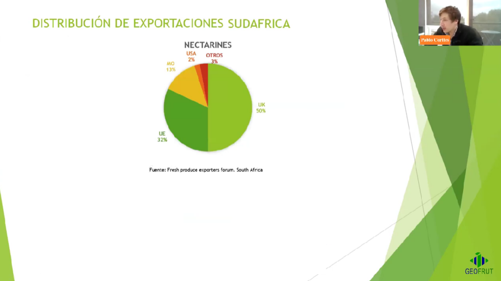Nectarines chilenos Necesidad de fruta temprana y fuera de los peak de