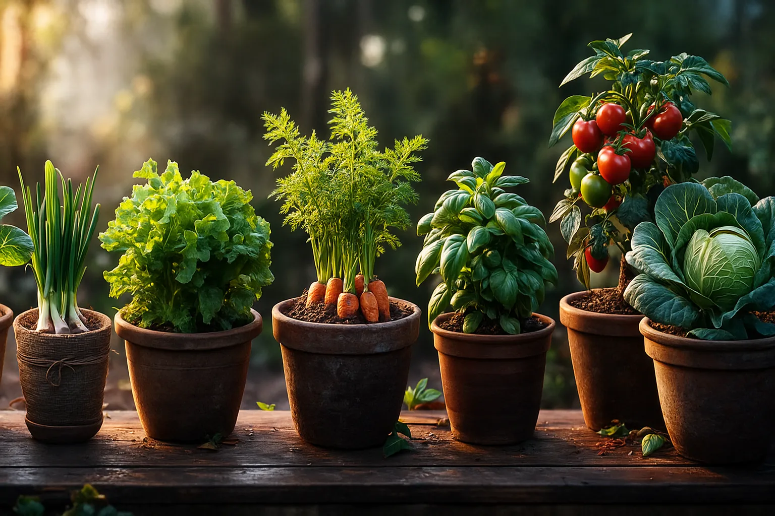 hortalizas en macetas