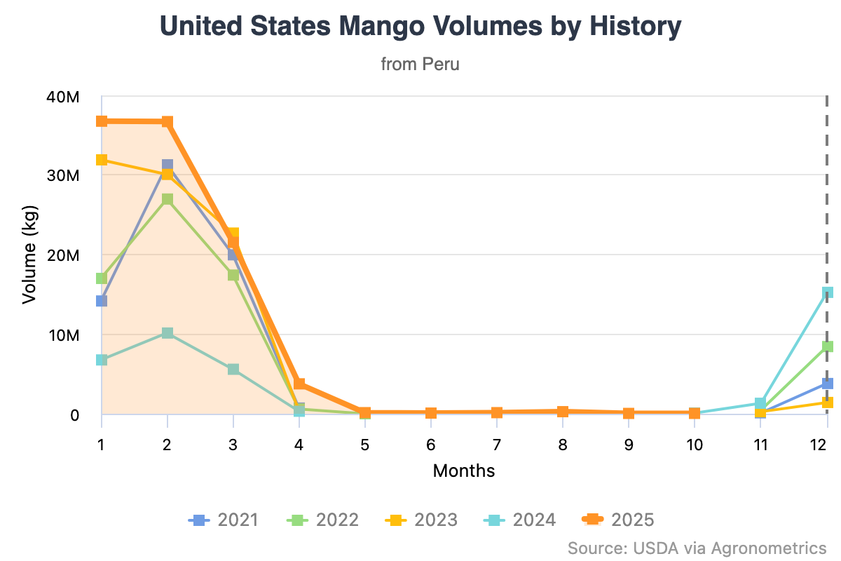 Exportaciones de mango peruano aumentan 179% en Volumen, pero los precios caen por exceso de oferta