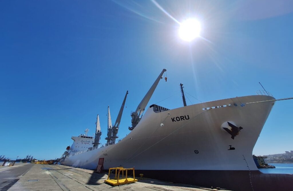 Buque Koru llevará berries, uvas y carozos chilenos en primer envío frutícola de la temporada a Estados Unidos