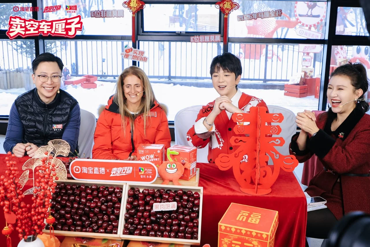 Principal plataforma de live streaming promueven características de inocuidad y para la salud de las cerezas chilenas