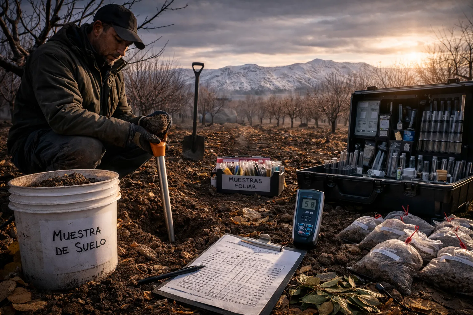plantación de cerezos