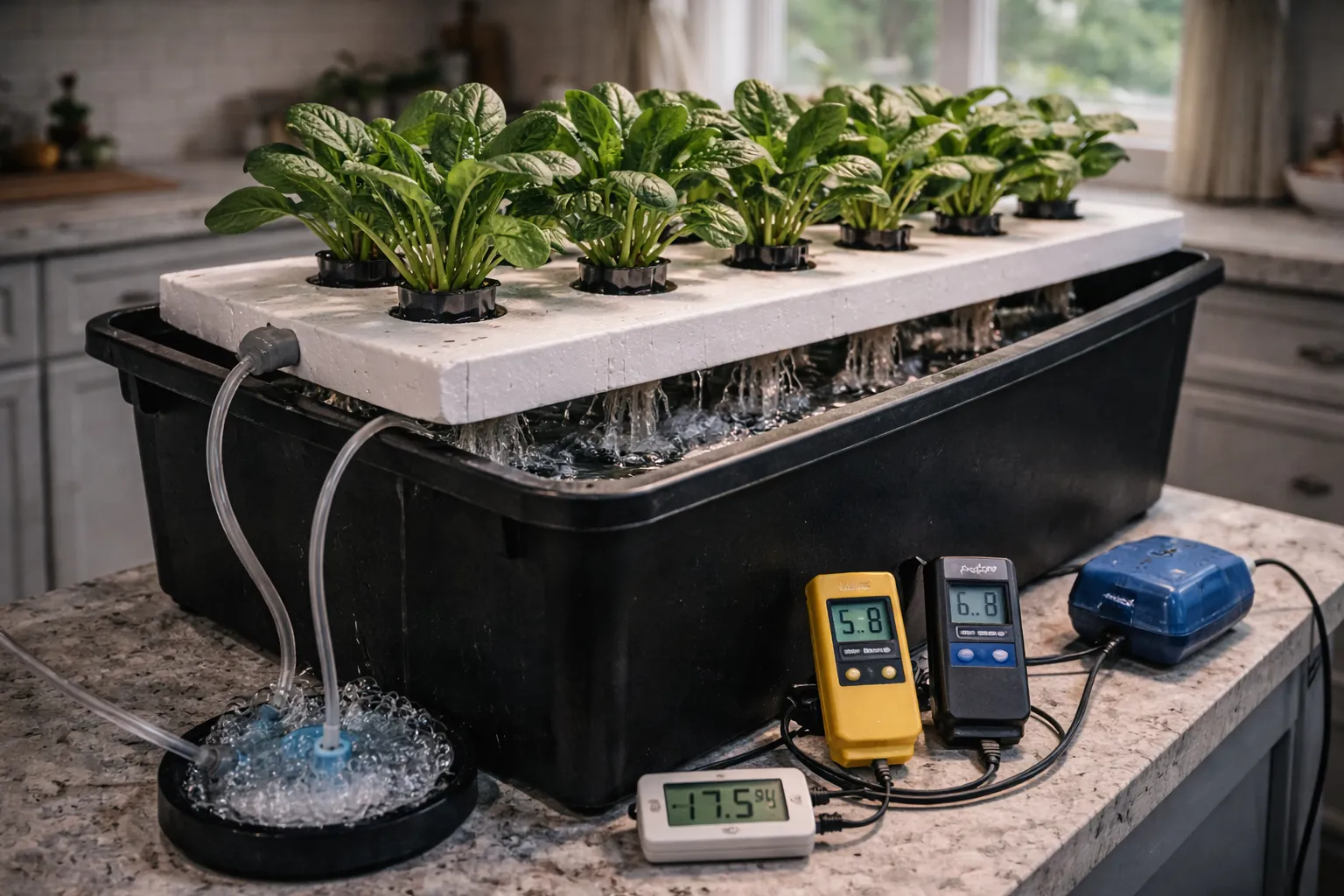 espinacas hidropónicas