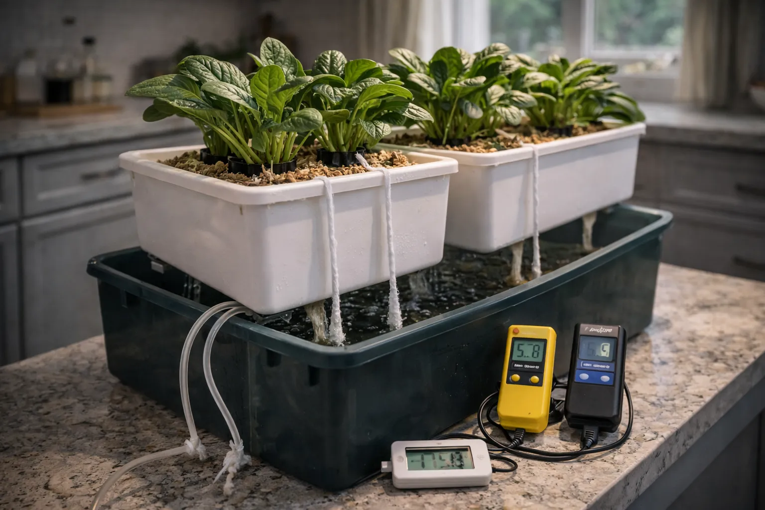 espinacas hidropónicas