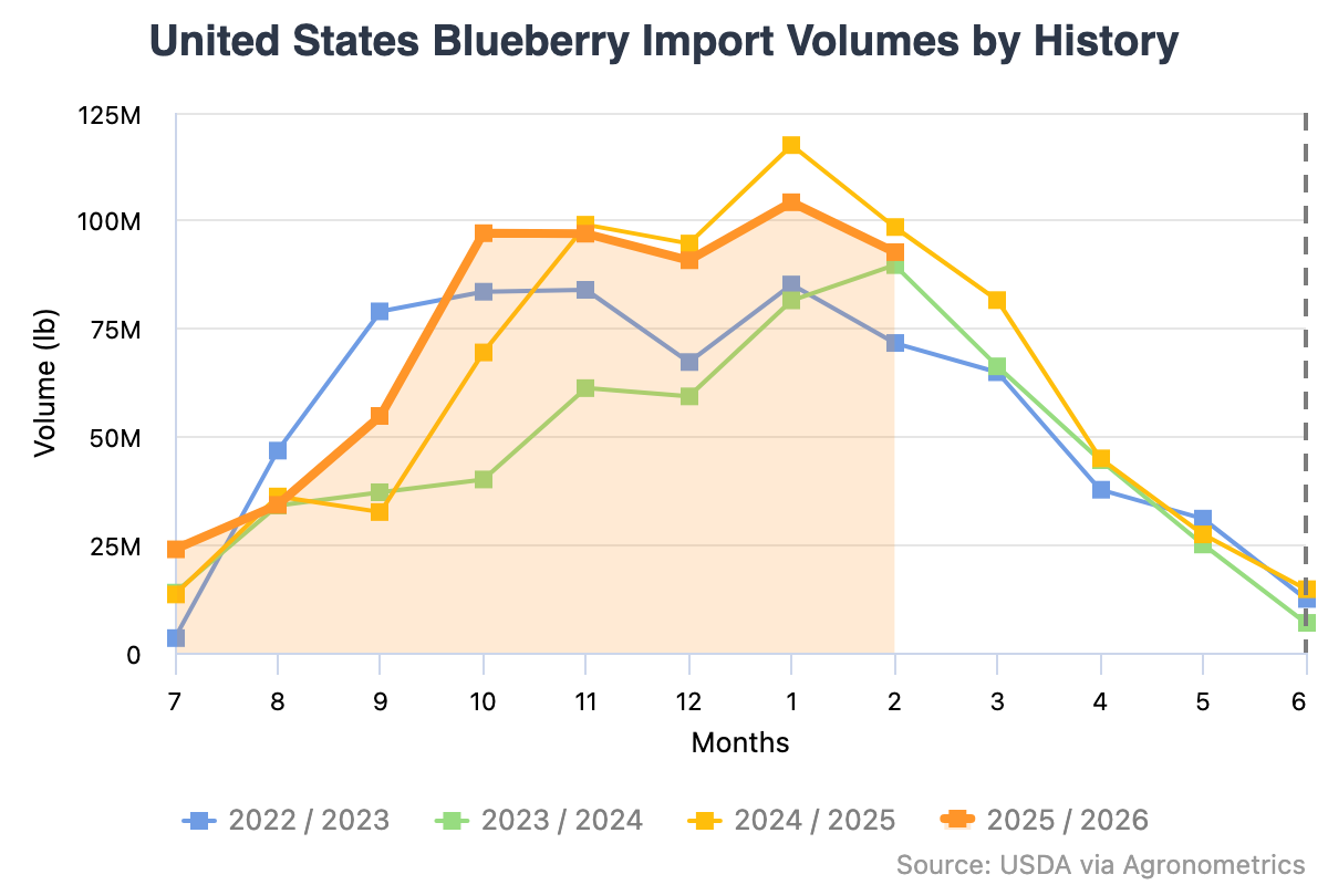 Mercado de arándanos en Estados Unidos registró importaciones récord en 2025 6 Mercado de arándanos en Estados Unidos registró importaciones récord en 2025