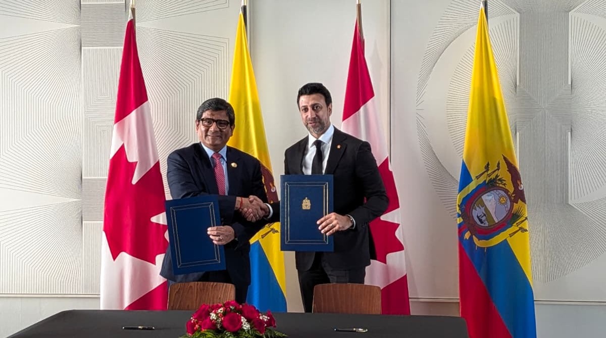 Ecuador firma Tratado de Libre Comercio con Canadá: 99,6% de sus exportaciones ingresarán con arancel cero
