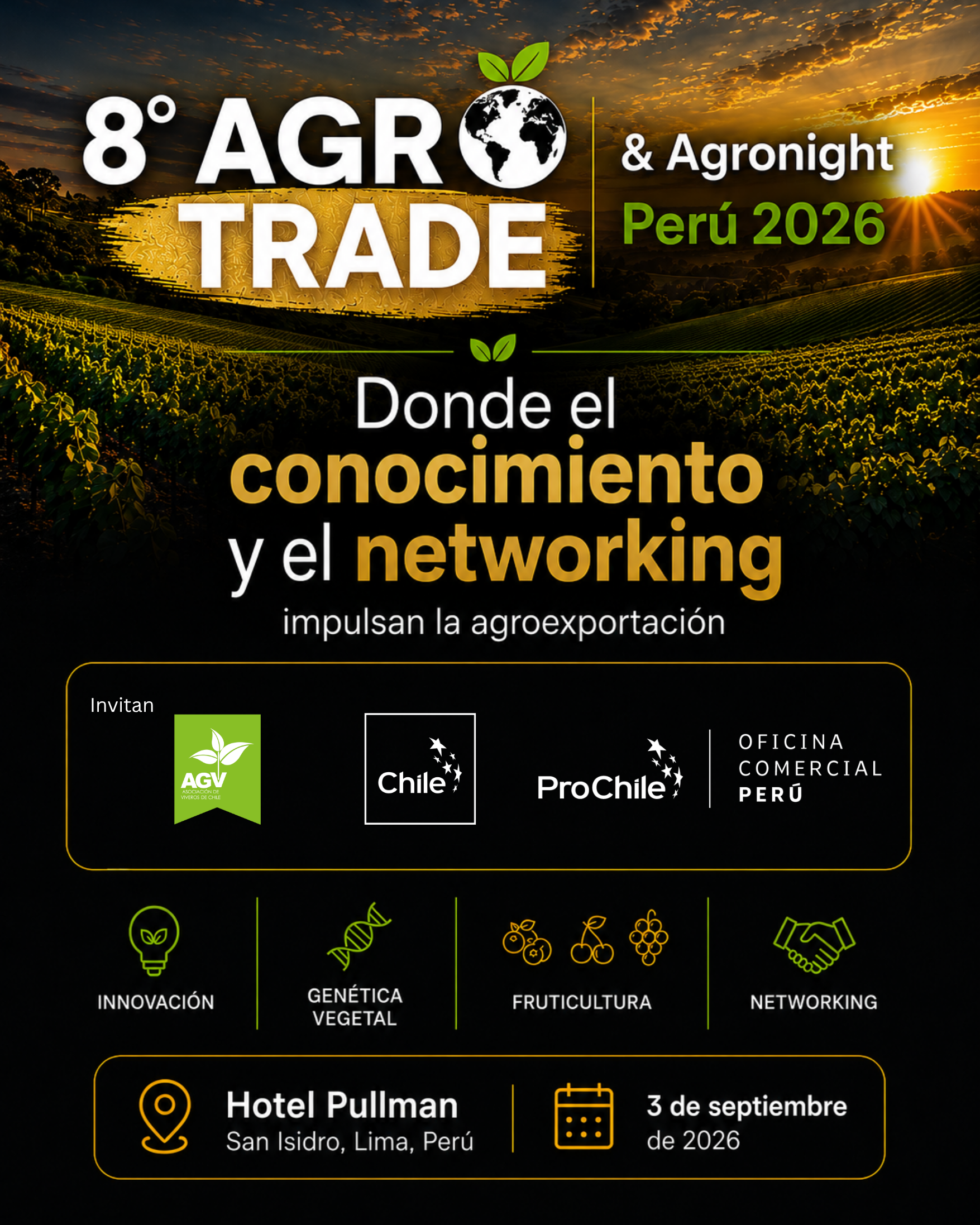 AgroTrade & AgroNight Perú 2026 pondrá foco en genética, innovación y diversificación de la fruticultura 2 AgroTrade & AgroNight Perú 2026 pondrá foco en genética, innovación y diversificación para el futuro de la fruticultura