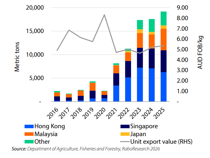 Australia y Nueva Zelanda reconfiguran su estrategia exportadora de aguacate ante el crecimiento de Asia 2 Australia y Nueva Zelanda reconfiguran su estrategia exportadora de aguacate ante el crecimiento de Asia