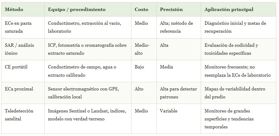 salinidad del suelo