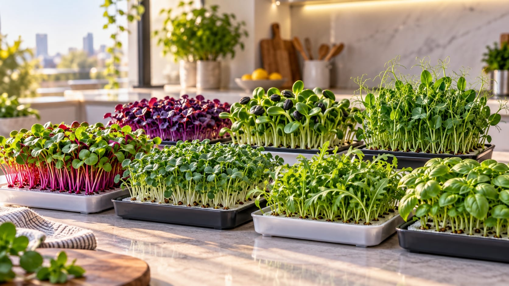 Microgreens hidropónicos: 7 brotes nutritivos que puedes cultivar