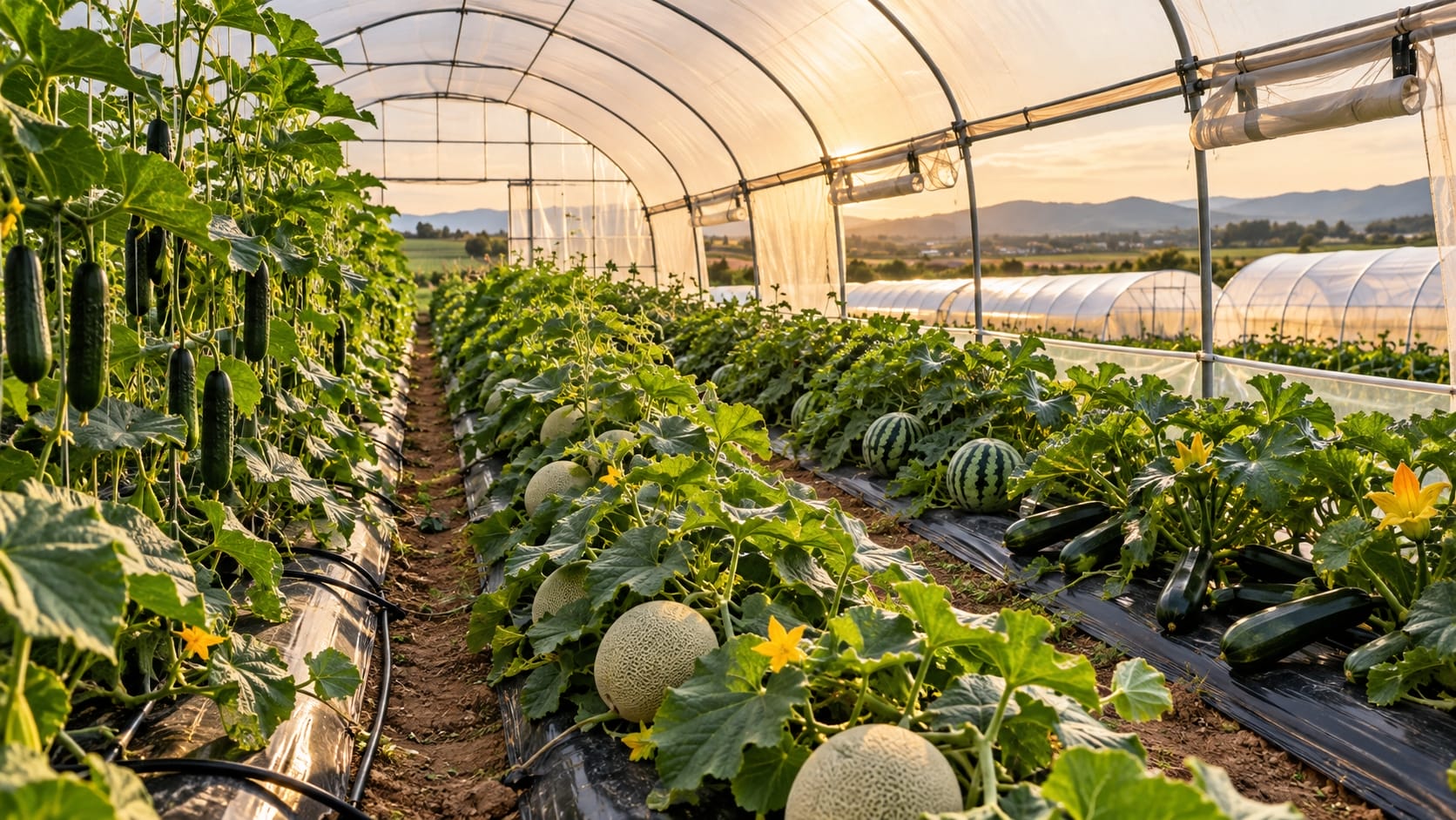 Cucurbitáceas bajo túnel: 10 tips para un cultivo exitoso
