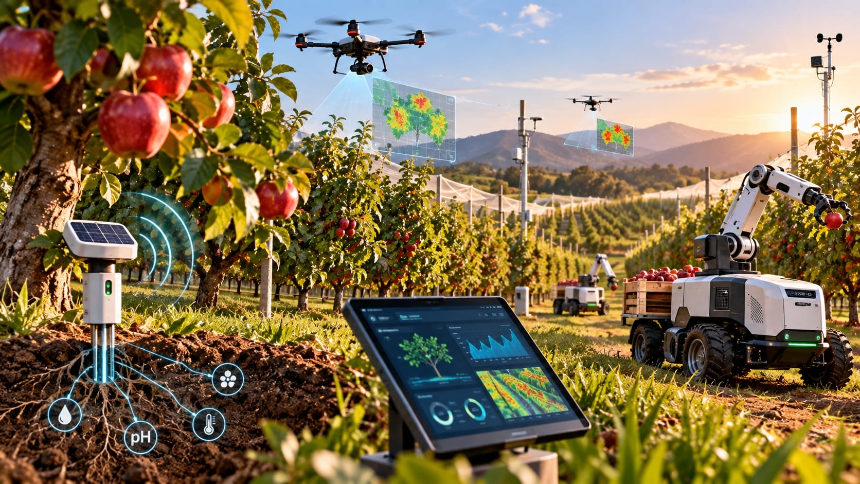 El huerto del futuro: 10 tecnologías para la fruticultura en 2027